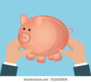 Money savings graphic design, vector illustration eps10