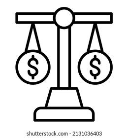 Money Scale icon vector image. Can also be used for web apps, mobile apps and print media.