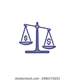 Money scale line icon. Dollar, balance, budget. Finance concept. Can be used for topics like accounting, economy, business