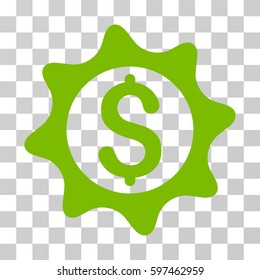 Money Seal icon. Vector illustration style is flat iconic symbol, eco green color, transparent background. Designed for web and software interfaces.