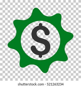 Money Seal icon. Vector pictogram style is a flat symbol, color, chess transparent background. Designed for software and web interface toolbars and menus.
