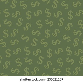 Money seamless pattern. Vector illustration 