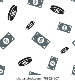 Money seamless pattern. Vector illustration for backgrounds