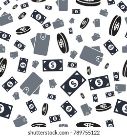 Money seamless pattern. Vector illustration for backgrounds
