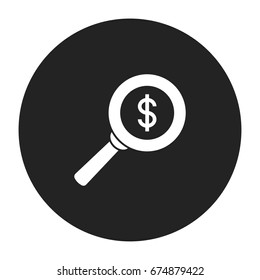 money search icon vector isolated