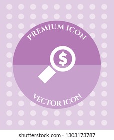 Money Search Icon for Web, Applications, Software & Graphic Designs.