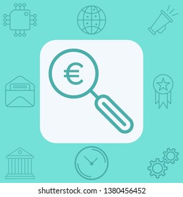 Money search vector icon sign symbol