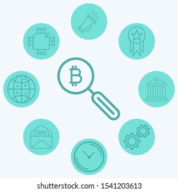 Money search vector icon sign symbol