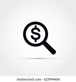 Money search vector illustration