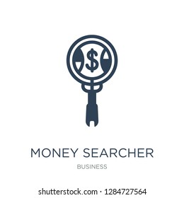 money searcher icon vector on white background, money searcher trendy filled icons from Business collection, money searcher vector illustration