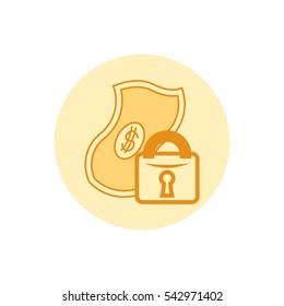Money Secure Icon Design Vector.