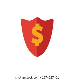 Money Security flat icon. Colored simple element from medicine collection for infographics, web design and more.