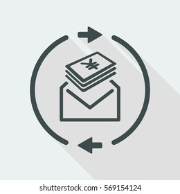 Money send icon - Yen