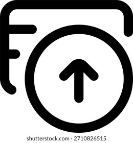 Diseño de Vector de envío de dinero en estilo moderno, concepto de pago saliente y transacción digital, ilustración bancaria de fintech. Icono de línea