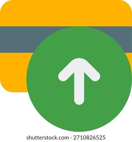 Diseño de Vector de envío de dinero en estilo moderno, concepto de pago saliente y transacción digital, ilustración bancaria de fintech. Icono plano