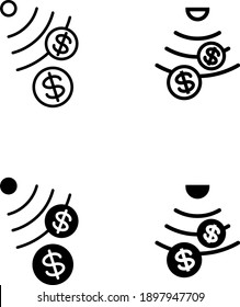 money sensor icon, vector illustration
