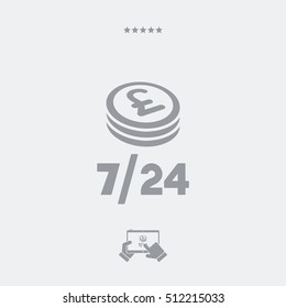Money services - Sterling - Vector web icon