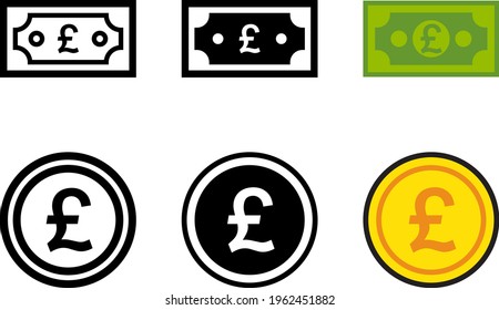 Money Set Icon In Trendy Design Vector Eps 10