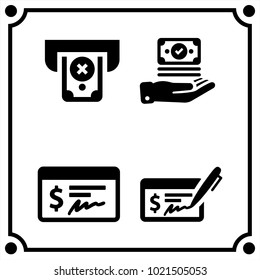 money set icon vector