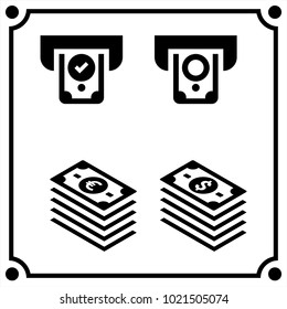 money set icon vector