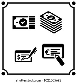 money set icon vector