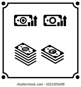 money set icon vector