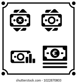 money set icon vector