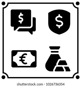 money set icon vector