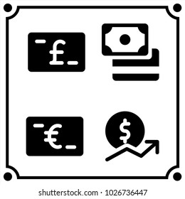 money set icon vector