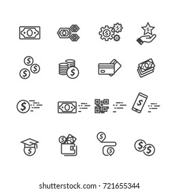 Money set icons, Vector