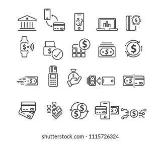 Money set icons,Vector