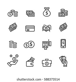 Money set icons,Vector