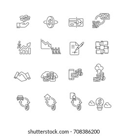 Money set icons,Vector