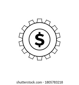 plantilla de logotipo de ilustración de vectores de configuración de dinero