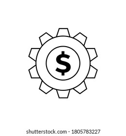 plantilla de logotipo de ilustración de vectores de configuración de dinero
