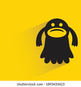 dinero con sombra sobre el vector de fondo amarillo