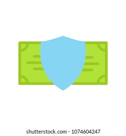 Money shield icon illustration vector symbol
