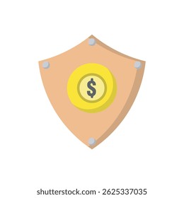 Money and shield icon vector design. Money protection theme icon vector design illustration. 