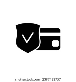 money shield protect icon vector credite card protection sign