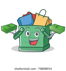 Successful Shopping Basket Character Cartoon Stock Vector (Royalty Free