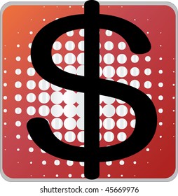money sign icon button