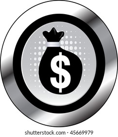money sign icon button