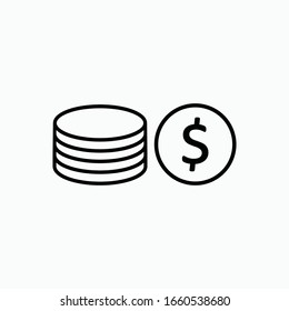 money sign icon vector isolated