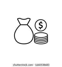 money sign icon vector isolated