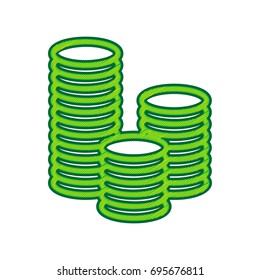 Money sign illustration. Vector. Lemon scribble icon on white background. Isolated