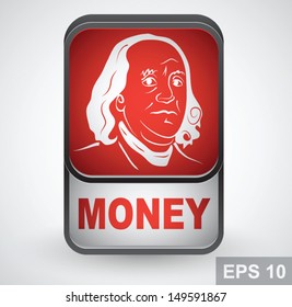 Money sign. Vector icon.