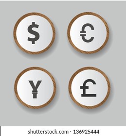 Money signs elements,vector