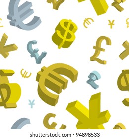 Money signs seamless pattern