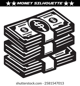 Money silhouette isolated on a white background