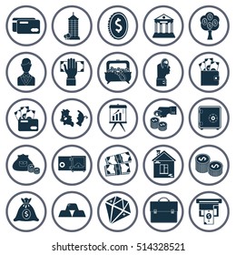 Money simple icons set for web and mobile design